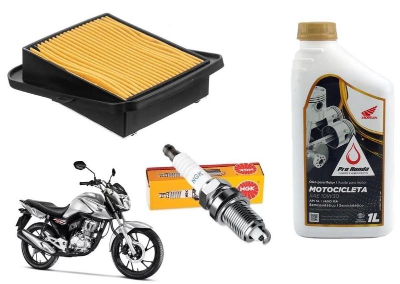 Filtro Ar Vela Oleo Honda Titan Fan 125 150 160 2014 A 2022 - Tecfil Imagem de Filtro Ar Vela Oleo Honda Titan Fan 125 150 160 2014 A 2022