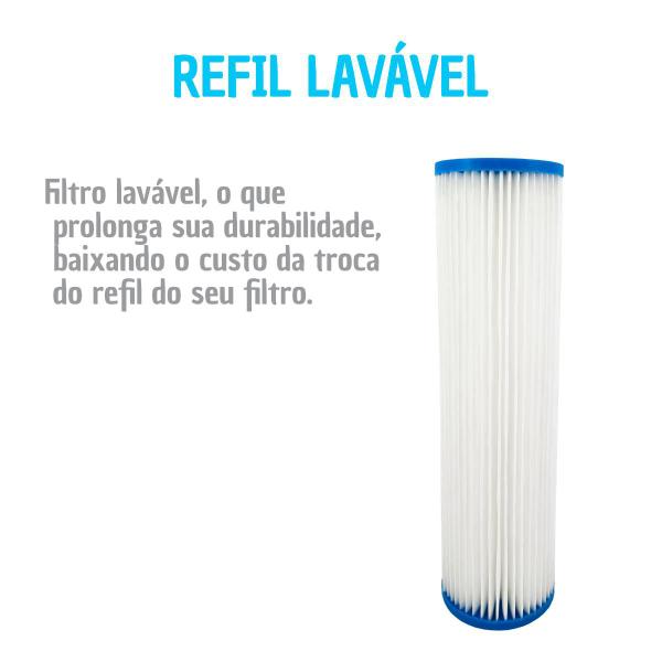 Imagem de Filtro Caixa Dágua Cavalete Entrada + Refil Plissado Lavável