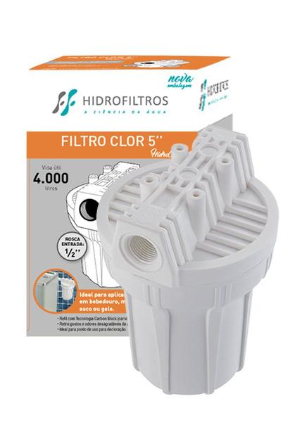 Imagem de Filtro Clor 5" branco Hidrofiltros - para pias e bebedouros