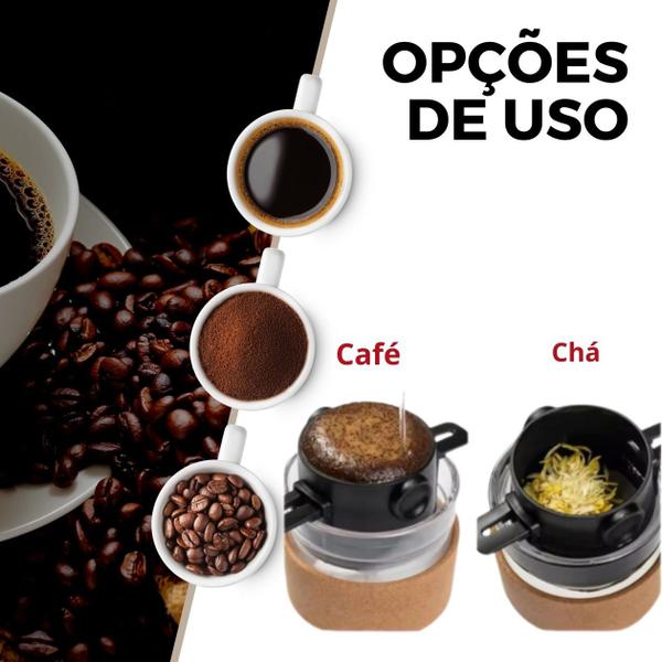 Imagem de Filtro Coador de Café MIni Portátil Reutilizável Com Suporte