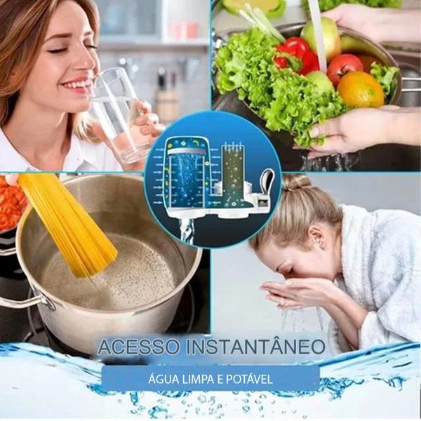 Imagem de Filtro de Agua Purificador Torneira Pia Carvao Ativado Cozinha Ecologico Adaptador Universal