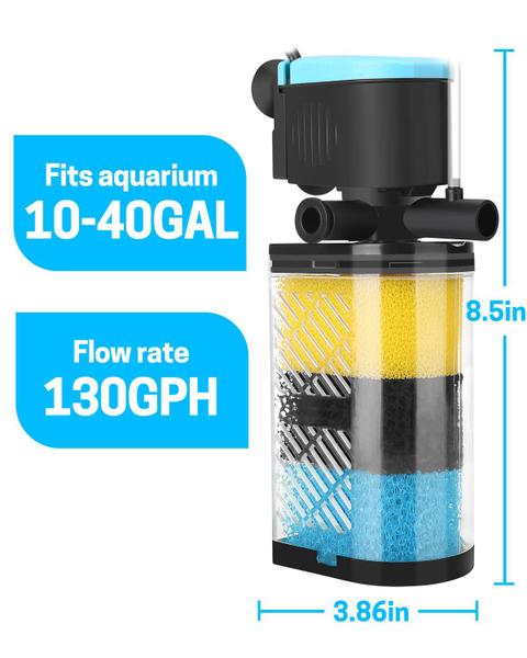 Imagem de Filtro de aquário AquaMiracle Filtro de aquário de 3 estágios