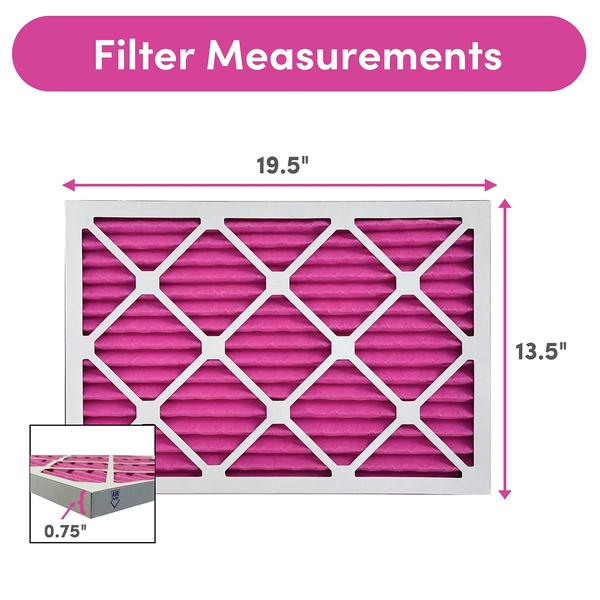 Imagem de Filtro de ar Colorfil 14x20x1 MERV 8 para forno AC, pacote com 4