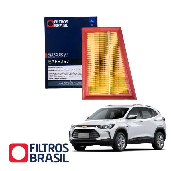 Filtro de Ar do Motor Chevrolet Onix 2023 Turbo / Tracker Nova EAFB257 - Filtros Brasil Imagem de Filtro de Ar do Motor Chevrolet Onix 2023 Turbo / Tracker Nova EAFB257