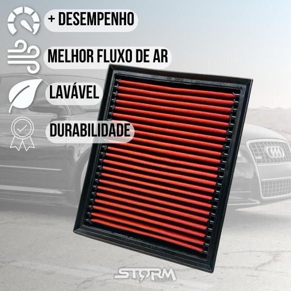 Imagem de Filtro de Ar Esportivo Audi A4 1.8 20V Turbo Ano 1999 a 2008 Sport Plus Multitronic Avant Exclusive Automatico Manual