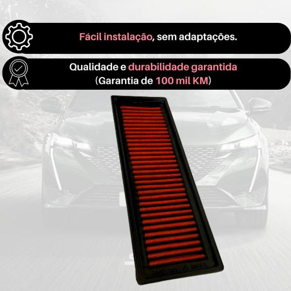 Filtro De Ar Esportivo Citroen C3 1.6 16V Flex 2006 A 2022 - Rs Filter Tendance Attraction Imagem de Filtro De Ar Esportivo Citroen C3 1.6 16V Flex 2006 A 2022