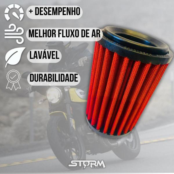 Imagem de Filtro De Ar Esportivo Ducati Scrambler 800 Ano 2016 A 2022