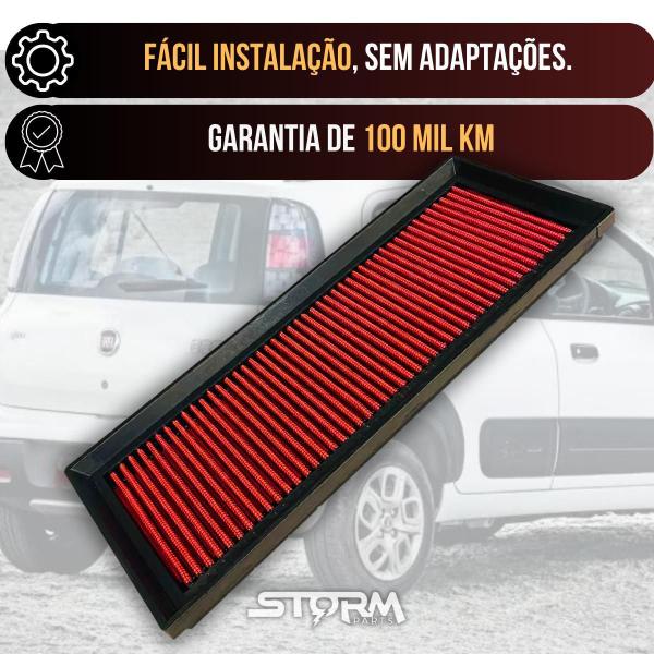 Imagem de Filtro De Ar Esportivo Fiat Uno 1.0 Mpi Fire Ano 2011 A 2021