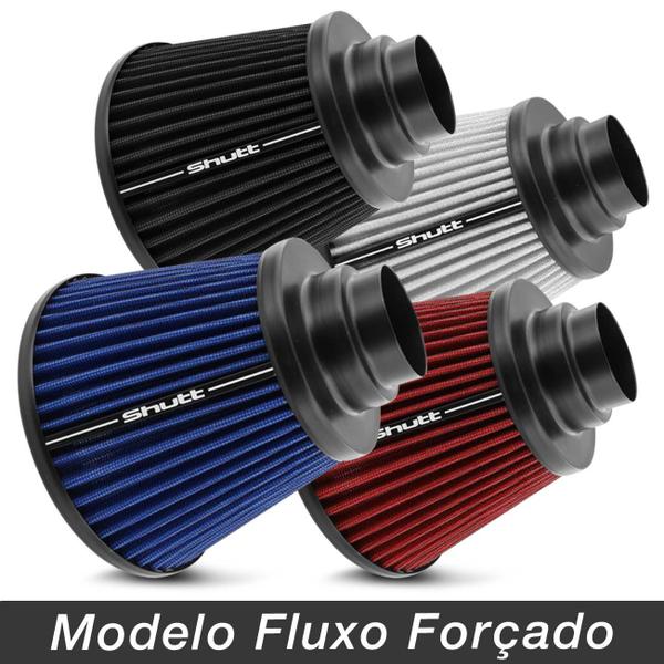 Imagem de Filtro De Ar Esportivo Fluxo Forçado 62Mm Cônico Lavável Shutt Base De Aço Maior Potência personalizado