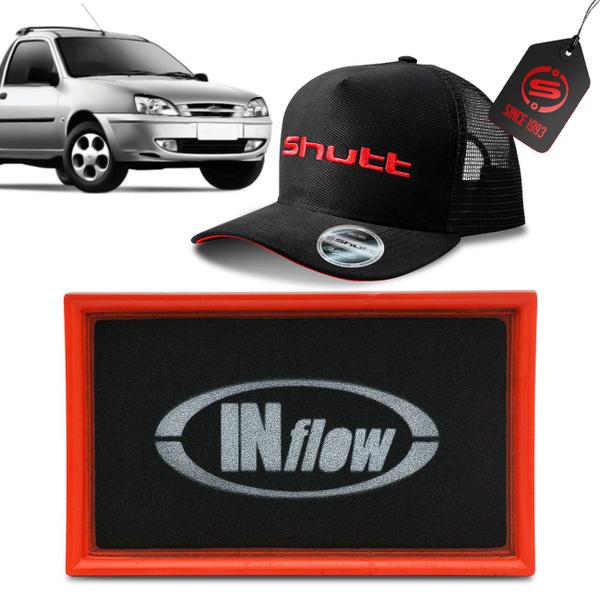 Filtro de Ar Esportivo Inflow Ford Courier 97 a 2013 Inbox Semi Racing HPF2500 + Boné Shutt Imagem de Filtro de Ar Esportivo Inflow Ford Courier 97 a 2013 Inbox Semi Racing HPF2500 + Boné Shutt
