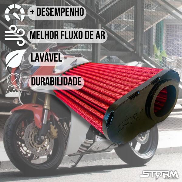 Imagem de Filtro De Ar Esportivo Moto Honda Cbr600F Ano 2012 A 2014