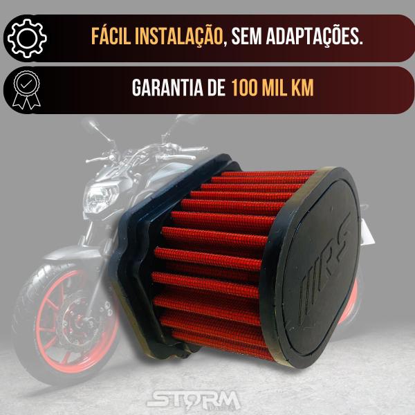 Imagem de Filtro De Ar Esportivo Moto Yamaha Mt-07 2014 A 2022 Mt07