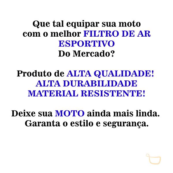 Filtro de Ar Esportivo Tampa Lavavel Titan Fan Pop Bros Xre - Octoplus Imagem de Filtro de Ar Esportivo Tampa Lavavel Titan Fan Pop Bros Xre