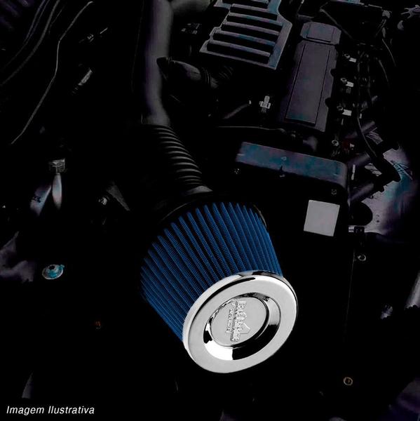 Filtro de Ar Esportivo Tecido Azul Cônico Injeção 62mm - RACE CHROME Imagem de Filtro de Ar Esportivo Tecido Azul Cônico Injeção 62mm