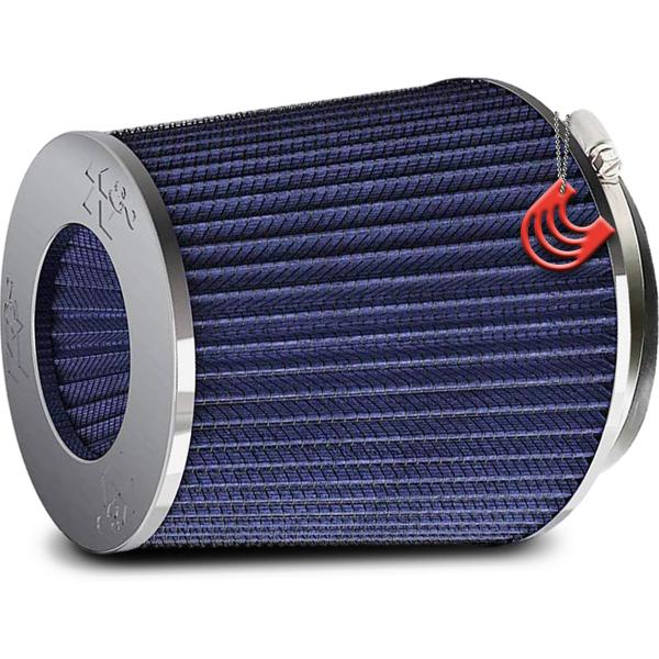 Filtro De Ar Esportivo Universal Duplo Fluxo Universal Cônico Cilíndrico KN K&N RG-1001BL Lavável Imagem de Filtro De Ar Esportivo Universal Duplo Fluxo Universal Cônico Cilíndrico KN K&N RG-1001BL Lavável