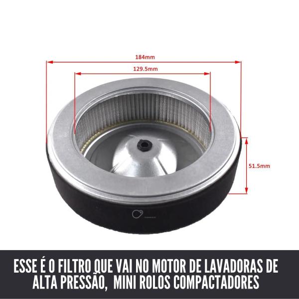 Filtro De Ar Motor Para Honda Gx630 Rolo Compactador Gerador - Bjb Equipamentos Imagem de Filtro De Ar Motor Para Honda Gx630 Rolo Compactador Gerador