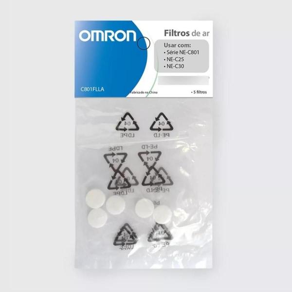 Imagem de Filtro de Ar Para Inalador Omron Inalamax NE-C702 Kit 5 Un.