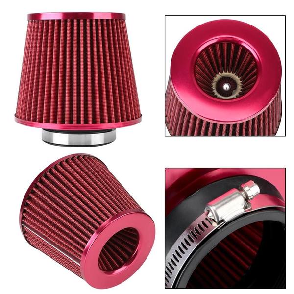 Filtro de Ar Universal para Carro (3 Polegadas) - Kit de Indução de Ar Frio com Cone Imagem de Filtro de Ar Universal para Carro (3 Polegadas) - Kit de Indução de Ar Frio com Cone