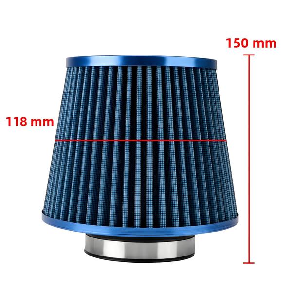 Filtro de Ar Universal para Carro (3 Polegadas) - Kit de Indução de Ar Frio com Cone Imagem de Filtro de Ar Universal para Carro (3 Polegadas) - Kit de Indução de Ar Frio com Cone