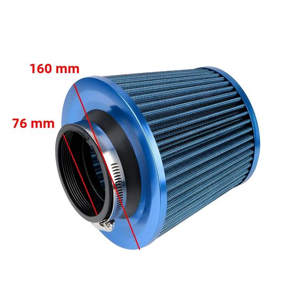 Filtro de Ar Universal para Carro (3 Polegadas) - Kit de Indução de Ar Frio com Cone Imagem de Filtro de Ar Universal para Carro (3 Polegadas) - Kit de Indução de Ar Frio com Cone