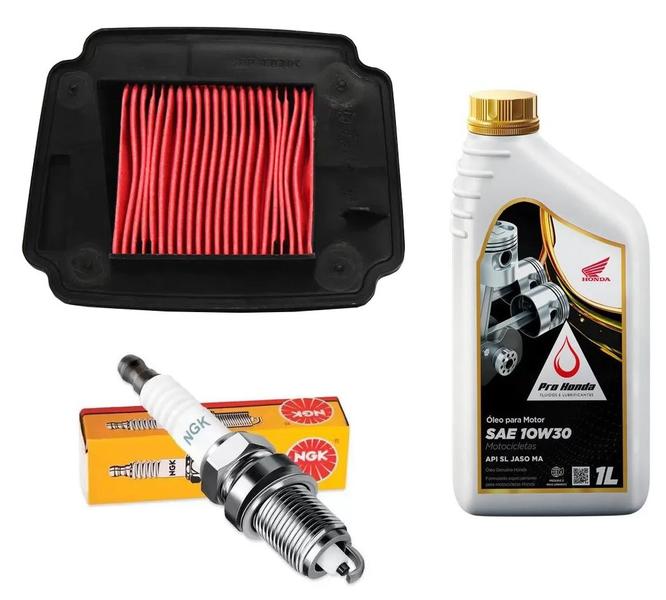 Filtro De Ar Vela Ngk Oleo Honda Biz 110i 125 2011 Ate 2021 - Tecfil - Ngk - Honda Imagem de Filtro De Ar Vela Ngk Oleo Honda Biz 110i 125 2011 Ate 2021