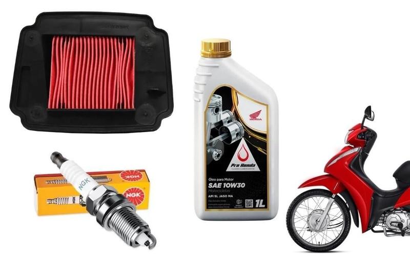 Filtro De Ar Vela Ngk Oleo Honda Biz 110I 125 2011 Ate 2021 - Tecfil Imagem de Filtro De Ar Vela Ngk Oleo Honda Biz 110I 125 2011 Ate 2021