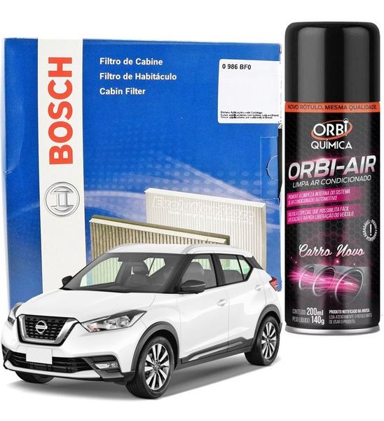 Imagem de Filtro De Cabine Ar Condicionado Nissan Kicks Com Spray Higienizador  Bosch 0986BF0698