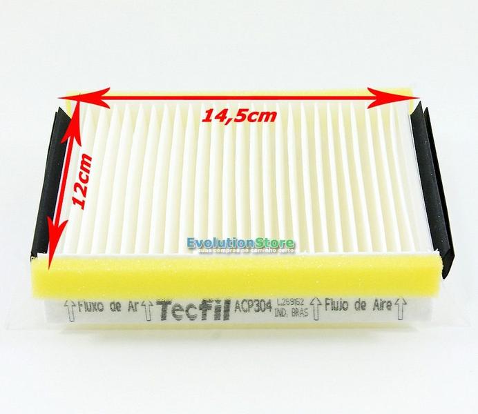 Imagem de Filtro De Cabine Ar Condicionado Tecfil ACP304 Gol Parati Saveiro G2 G3 G4 + Higienizador