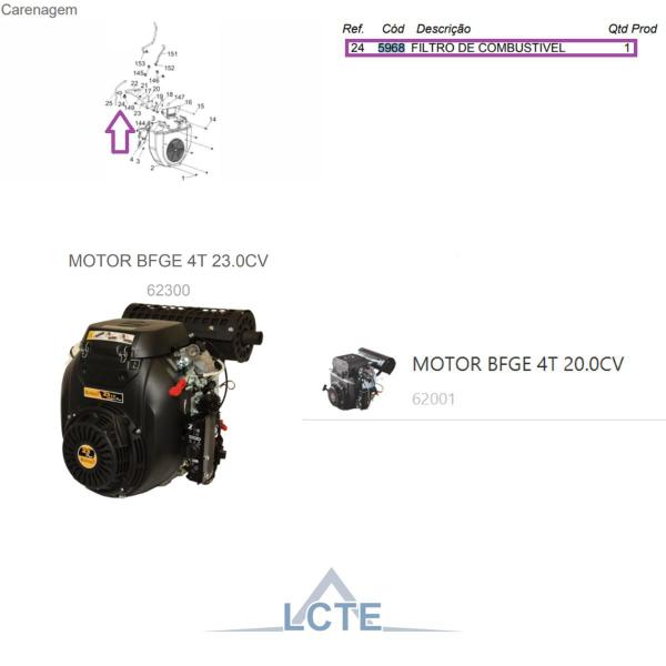 Filtro de Combustível para Motor BFGE 4T 20/23.0 -5968 - Buffalo Imagem de Filtro de Combustível para Motor BFGE 4T 20/23.0 -5968