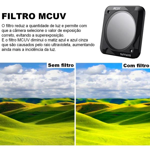 Imagem de Filtro de Lente MCUV para Câmera DJI Osmo Action 2