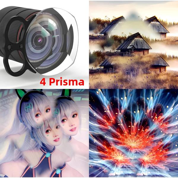 Imagem de Filtro de Lente Prisma Caleidoscópio para Câmera e Smartphone - Efeitos Especiais