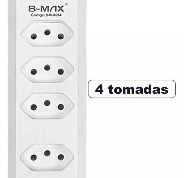 Imagem de Filtro de linha 4 tomadas 3 portas USB com cabo reforçado 01