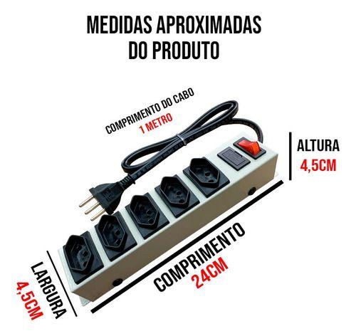 Imagem de Filtro de Linha 5 Tomadas Power Line Multicrafit - PL5T 20698