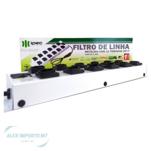 Imagem de Filtro De Linha Ipec Com 12 Tomadas 3 Pinos 10A 1M Bom