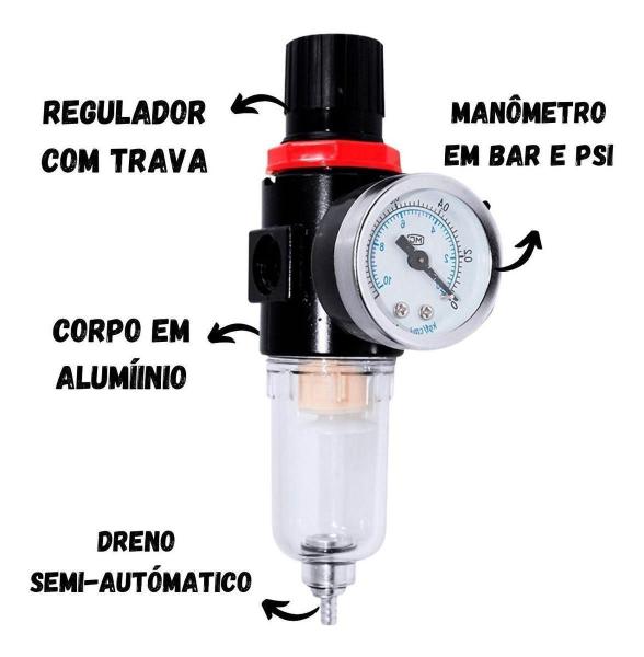 Imagem de Filtro E Regulador De Ar - 1/4 Afr-2000