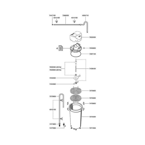 Imagem de Filtro Eheim Canister Classic 600 1000L/H para Aquários - 220V