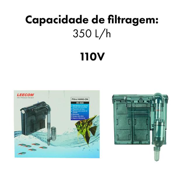 Imagem de Filtro ext hang-on leecom hi-430-350 l/h 2.5w 127v