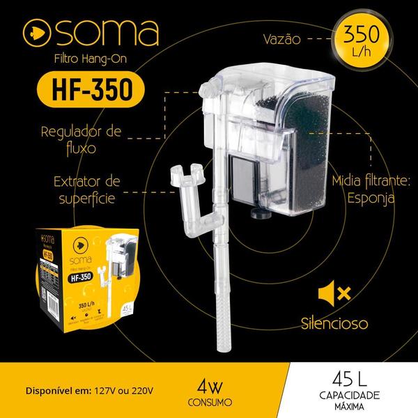 Imagem de Filtro ext hang-on soma hf-350 - 350l/h 4w 127v