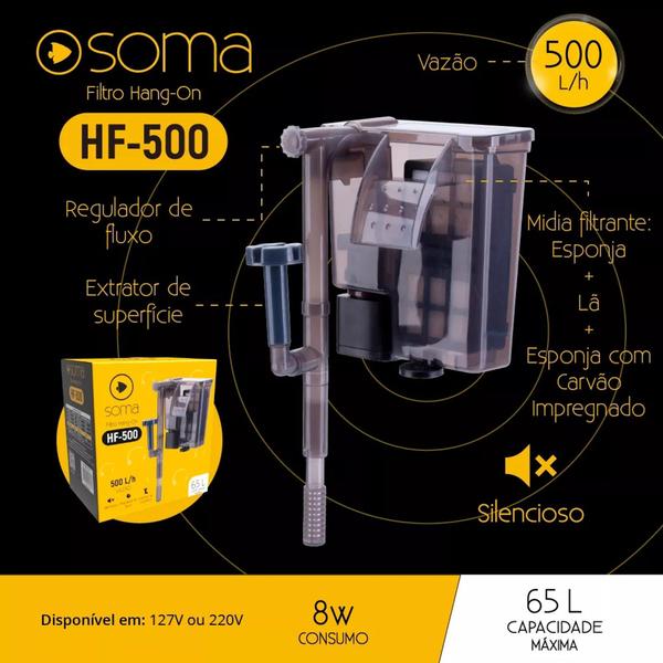 Imagem de Filtro Ext Hang-on Soma Hf-500 - 500l/h 8w