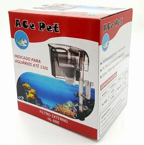 Imagem de Filtro Externo Hang On Ace Pet Hl-600 Aquário Até 150 Litros