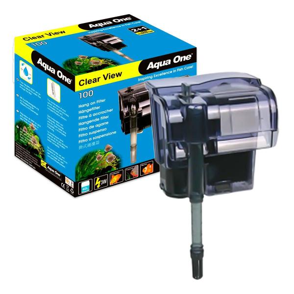 Imagem de Filtro Externo Hang On Clearview 100 Aqua One 180 L/h para Aquário até 40 L