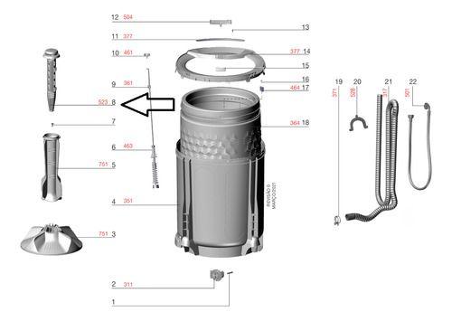 Imagem de Filtro Fiapos Completo Lavadora Led13 Led14 Led15 Electrolux