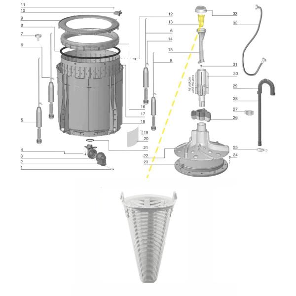 Imagem de Filtro Fiapos P/ Lavadora Electrolux LTD15 Original