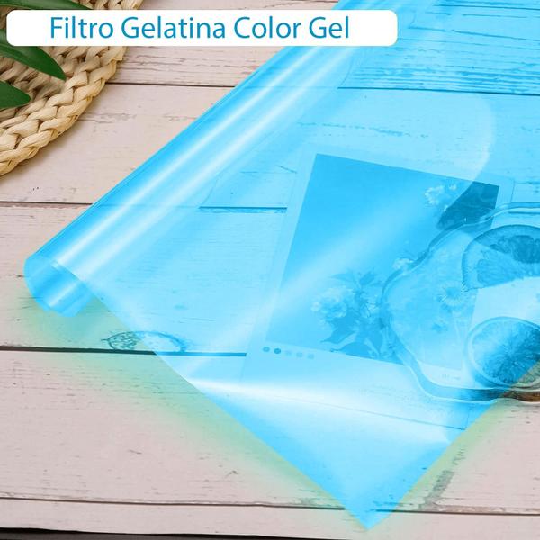 Imagem de Filtro Gelatina para Iluminação e Estúdio - Azul Ciano 706 (100cm)