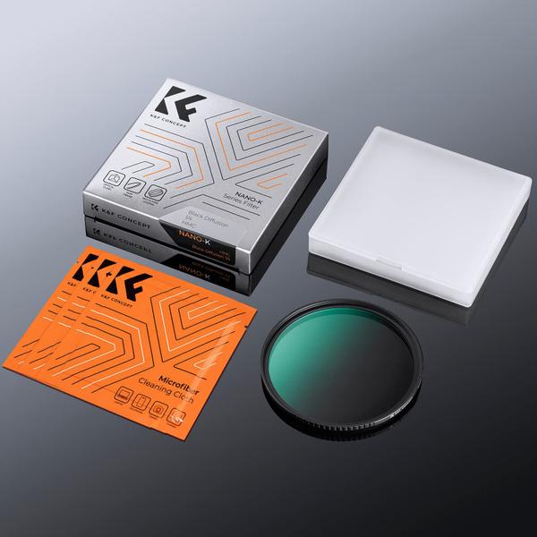 Filtro K&F Concept Black Diffusion 1/4 67mm para vídeo/foto Imagem de Filtro K&F Concept Black Diffusion 1/4 67mm para vídeo/foto