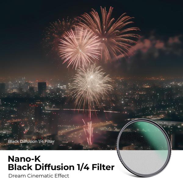 Filtro K&F Concept Black Diffusion 1/4 67mm para vídeo/foto Imagem de Filtro K&F Concept Black Diffusion 1/4 67mm para vídeo/foto