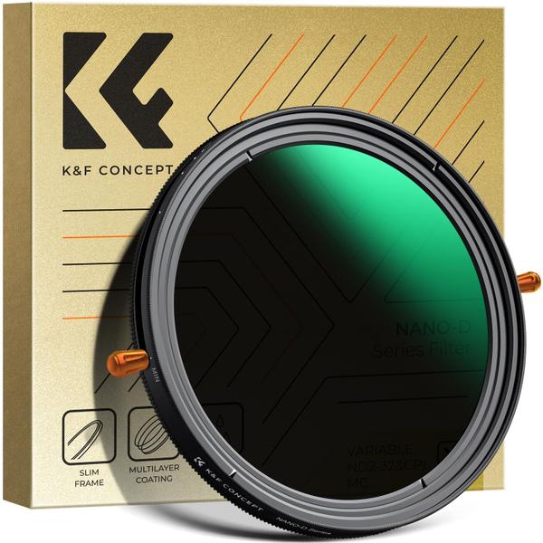 Imagem de Filtro K&F Concept Variável Fader ND2-32 ND67mm + CPL