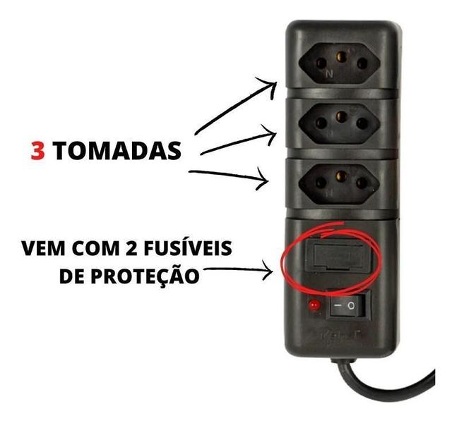 Imagem de Filtro Linha 3 Tomadas Bivolt Kahel