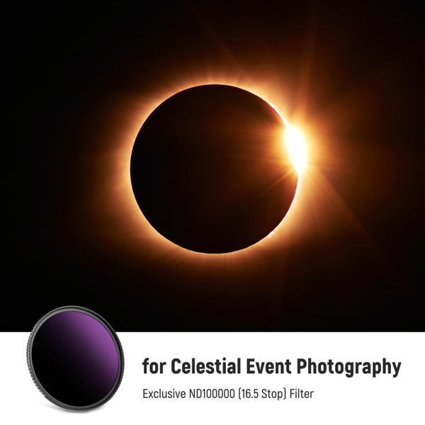 Imagem de Filtro ND Neewer 82 mm ND100000 (16,5 pontos) para evento celestial