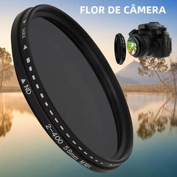 Imagem de Filtro ND Variável Ajustável (ND2-ND400) para Lentes de Câmera